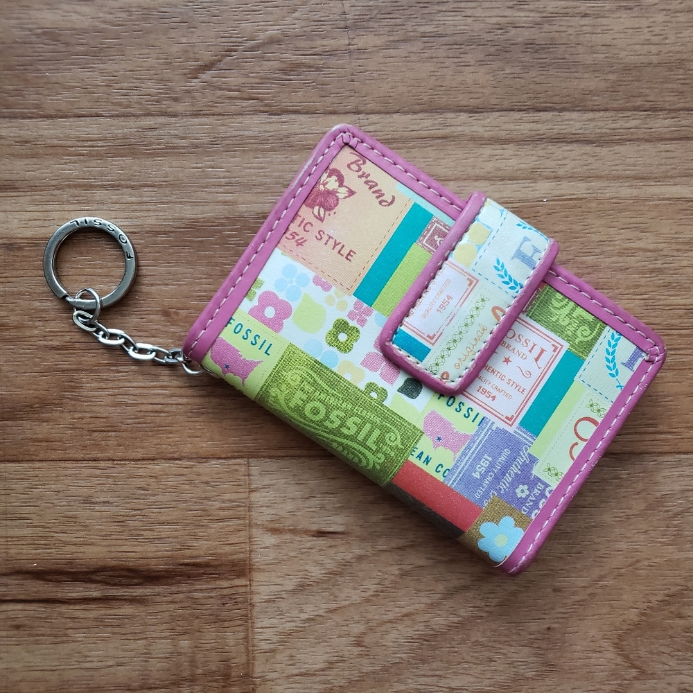 Vintage Fossil Keyring Wallet
